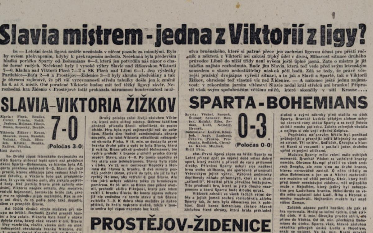 Slavia mistrem-jedna z Viktorií z ligy?